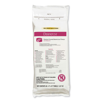 Clorox® Healthcare® Dispatch Cleaner Disinfectant Towels With Bleach, 9 X 10, 60-pack, 12 Pks-carton freeshipping - TVN Wholesale